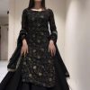 Cute Black Foix Georgette Thread With Sequence Lehenga Choli