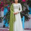 Fancy Olive Green Color Chinon Embroidery Sequence Salwar Suit