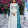 Fancy Sky Blue Color Chinon Embroidery Sequence Salwar Suit