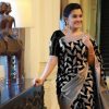Glamorous BlackColor Soft Lichi Silk Cloth Jacquard All Over Saree