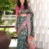 Graceful Green Color Kashmiri Running Thread Zari Work Saree