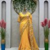 Magnificent Yellow Color Dola silk Thread Sequence Saree
