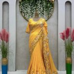 Magnificent Yellow Color Dola silk Thread Sequence Saree