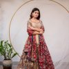 Perfect Grey Color Chinon Kalamkari Printed Work Lehenga Choli