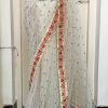 Perfect White Color Nylon Butterfly Net Thread & Zari Work Saree