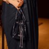 Sublime Black Color Georgette Thread With Sequence Work Saree