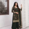 Superb Stone Green Vichitra Digital Print Embroidery Salwar Suit