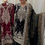 Elegant Black Color Georgette Embroidery Sequence Salwar Suit