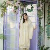 Grand Cream Color Organza Cording Embroidery Salwar Suit