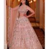 Grand Light Pink Soft Butterfly Net Embroidered Lehenga Choli