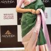 Lavanya Tripati Green Color Soft Lichi Silk Jacquard All Over Saree