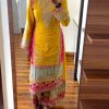 Peaceful Yellow Color Chinon Silk Sequence Work Salwar Suit