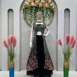 Superb Black Color Georgette Thread Sequence Salwar Suit