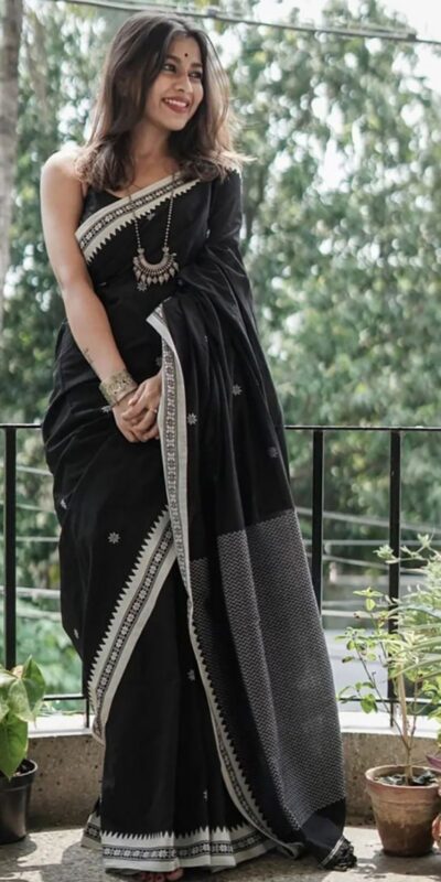 KP 5074 Black Color Soft Lilan Slab Weaving Work Saree Casual, Party Wear, Wedding, Events Etc. Expected Delivery 4-6 Working Days @1449/- | Sarees, Bollywood Sarees, Creative Sarees, Designer Sarees, Embroidered Sarees, Ethnic Saree, Modern Digital sarees, Party Wear Sarees