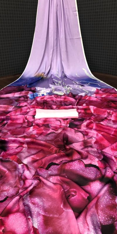 Adorable Pink Color Devsena Soft Silk Digital Printed Saree