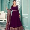 Aglow Purple Color Georgette Embroidery Sequence Sharara Suit