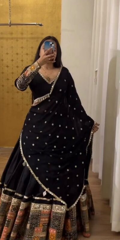 ZSR 3072 Black Color Georgette Embroidery Sequence Lehenga Choli Lehenga Choli Wedding, Party, Events Etc. Expected Delivery 4-6 Working Days 1949/- | Lehenga, Bollywood Lehenga, Creative Lehenga, Designer Lehenga, Embroidered Lehenga, Party Wear Lehenga