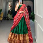 Grand Green Color Narayan Pet Zari Weaving Lehenga Choli