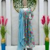 Majestic Blue Color Georgette Digital Printed Salwar Suit