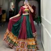 Majestic Maroon Color Rayon Printed Silk Work Lehenga Choli