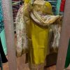 Aglow Yellow Color Chinon Silk Embroidery Work Sharara Suit
