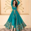Pretty Blue Color Georgette Embroidery Sharara Suit