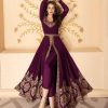 Pretty Purple Color Georgette Embroidery Sharara Suit