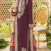 Sightly Wine Color Georgette Embroidery Work Salwar Suit