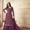 Special Purple Color Jacquard Silk Georgette Diamond Sharara Suit