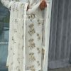 Special White Georgette Embroidery Sequence Salwar Suit