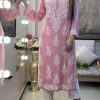 Splendorous Pink Color Rayon Chine Stitched Work Salwar Suit