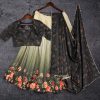 Sublime Green Color Tussar Silk Floral Printed Lehenga Choli
