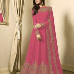 Superb Pink Color Georgette Cording Sharara Suit