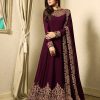 Superb Purple Color Georgette Cording Sharara Suit