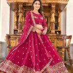 Superb Purple Georgette Sequence Embroidery Lehenga Choli