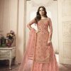 FC L.t 5401 Peach Color Jacquard Silk Georgette Diamond Sharara Suit Wedding, Party, Festive Expected Delivery 4-6 Working Days  @2999/- | Jump Suits, Salwar suit, Designer Suits, Casual Suits, Creative suits, Palazzo Suits, Party Wear Suits, Patiala Suits, Straight Suits