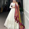 LNB 1500 White Color Georgette Lucknowi Paper Mirror Lehenga Choli Festive Party Wedding, Events etc. Delivery 4-6 Working Days @3499/- | Lehenga, Bollywood Lehenga, Creative Lehenga, Designer Lehenga, Embroidered Lehenga, Party Wear Lehenga
