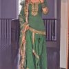 Artful Green & Green Color Georgette Embroidery Salwar Suit