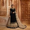 Beautiful Black Color Georgette Embroidery Sharara Suit