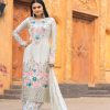 Fancy White Color Chinon Silk Diamond Work Sharara Suit