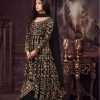 Fine Black Color Heavy Net Embroidery Sequence Salwar Suit