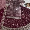 Graceful Maroon Color Sequence Multi Needle Work Lehenga Choli