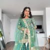 Nice Green Color Satin Thread Sequence Digital Print Salwar Suit