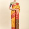 Pretty Mustard Color Soft Kanjivaram Pattu Self Jacquard Saree