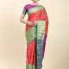Pretty Pink Color Soft Kanjivaram Pattu Self Jacquard Saree