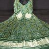 Special Green Color Gaji Silk Bandhani Printed Work Gown