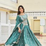 Stylist Blue Color Georgette Sequence Work Lehenga Choli