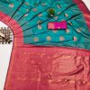 Superb Blue Color Soft Silk Copper Zari Design Saree