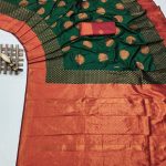 Superb Dark Green Color Soft Silk Copper Zari Design Saree