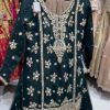 Superb Green Color Georgette Embroidery Salwar Suit
